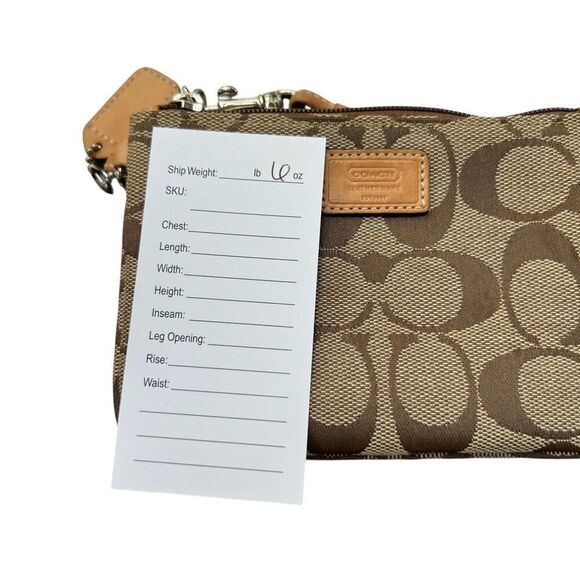 Coach Y2K Signature Brown Canvas & Leather Wristlet Pouch Bag - Picture 8 of 8